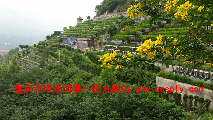 重庆江北区寺坪陵园园区全景展示